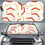 Waterclor Boomerang Australian Aboriginal Ornament Car Auto Sun Shades 094201 - YourCarButBetter