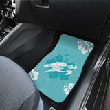 Watercolor Blue Sea Turtles Hibiscus Fashionable Car Floor Mats 211504 - YourCarButBetter