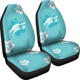 Watercolor Blue Sea Turtles Hibiscus Fashionable Car Seat Covers 211504 - YourCarButBetter