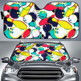 Watercolor Bowling Ball Pins Car Auto Sun Shades 460402 - YourCarButBetter