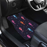 Watercolor Colorful Seahorse Pattern Front And Back Car Mats 174914 - YourCarButBetter