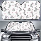 Watercolor Cute Rabbit Pattern Car Auto Sun Shades 085424 - YourCarButBetter