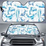 Watercolor Dolphin Pattern Car Auto Sun Shades 085424 - YourCarButBetter