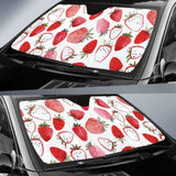 Watercolor Hand Drawn Beautiful Strawberry Pattern Car Auto Sun Shades 460402 - YourCarButBetter
