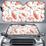 Watercolor Koi Fish Carp Fish Pattern Car Auto Sun Shades 104020 - YourCarButBetter