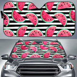 Watercolor Paint Textured Watermelon Pieces Car Auto Sun Shades 460402 - YourCarButBetter