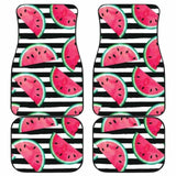 Watercolor Paint Textured Watermelon Pieces Front And Back Car Mats 174914 - YourCarButBetter