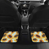 Watercolor Papaya Pattern Front And Back Car Mats 174914 - YourCarButBetter