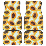 Watercolor Papaya Pattern Front And Back Car Mats 174914 - YourCarButBetter