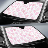Watercolor Pink Heart Pattern Car Auto Sun Shades 460402 - YourCarButBetter