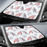 Watercolor Sea Turtle Jellyfish Pattern Car Auto Sun Shades 104020 - YourCarButBetter