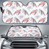 Watercolor Sea Turtle Jellyfish Pattern Car Auto Sun Shades 104020 - YourCarButBetter