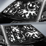 Watercolor Style Jack Skellington & Sally Car Auto Sun Shades 210201 - YourCarButBetter