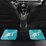 Watercolor Turtle And Hibiscus Car Floor Mats 211504 - YourCarButBetter