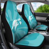 Watercolor Turtle And Hibiscus Car Seat Covers 211504 - YourCarButBetter