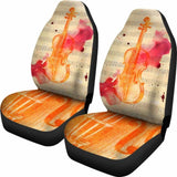 Watercolor Violin Car Seat Covers 174914 - YourCarButBetter