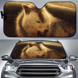 Werewolf Arctic Wolf Car Sun Shades 172609 - YourCarButBetter