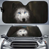 Werewolf Blue Eyes Car Sun Shades 182102 - YourCarButBetter