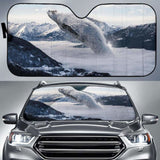 Whale Fog Mountains Winter Hd 4K Car Sun Shade 085424 - YourCarButBetter