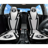 White And Black Toyota Amazing Style Car Seat Covers Custom 1 210601 - YourCarButBetter