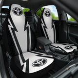 White And Black Toyota Amazing Style Car Seat Covers Custom 1 210601 - YourCarButBetter
