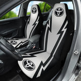 White And Black Toyota Amazing Style Car Seat Covers Custom 1 210601 - YourCarButBetter