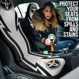 White And Black Toyota Amazing Style Car Seat Covers Custom 1 210601 - YourCarButBetter