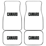 White Camaro Black Letter Car Floor Mats 212304 - YourCarButBetter