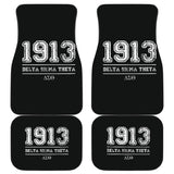 White Delta Sigma Theta 1913 Black Themed Car Floor Mats 211706 - YourCarButBetter