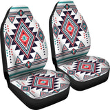 White Geometric Native American Design Car Seat Covers 093223 - YourCarButBetter