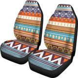 White Geometric Pattern Native American Car Seat Covers 093223 - YourCarButBetter