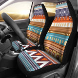 White Geometric Pattern Native American Car Seat Covers 093223 - YourCarButBetter