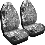 White Grunge Art Car Seat Covers 210202 - YourCarButBetter