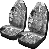 White Grunge Art Car Seat Covers 210202 - YourCarButBetter