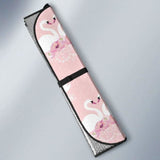 White Swan And Flower Love Pattern Car Auto Sun Shades 102507 - YourCarButBetter