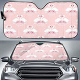 White Swan And Flower Love Pattern Car Auto Sun Shades 102507 - YourCarButBetter