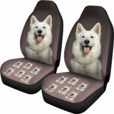 White Swiss Shepherd Car Seat Covers 091706 - YourCarButBetter