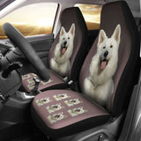 White Swiss Shepherd Car Seat Covers 091706 - YourCarButBetter