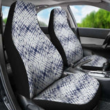 White With Faded Grungy Navy Blue Tie Dye Pattern Car Seat Covers 154230 - YourCarButBetter