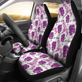 White With Pink And Purple Orchids Car Seat Covers 174914 - YourCarButBetter