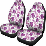 White With Pink And Purple Orchids Car Seat Covers 174914 - YourCarButBetter