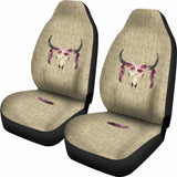 Wild And Free Boho Cow Skull Car Seat Covers 105905 - YourCarButBetter