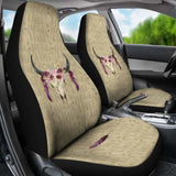Wild And Free Boho Cow Skull Car Seat Covers 105905 - YourCarButBetter