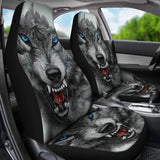 Wild Fierce Wolf Car Seat Covers 212502 - YourCarButBetter