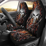Wildfire Camouflage Punisher Custom Metallic Printed Car Seat Covers 211201 - YourCarButBetter