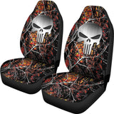 Wildfire Camouflage Punisher Custom Metallic Printed Car Seat Covers 211201 - YourCarButBetter