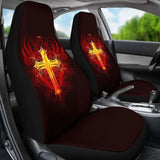 Winged Cross Car Seat Covers 160905 - YourCarButBetter