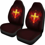 Winged Cross Car Seat Covers 160905 - YourCarButBetter
