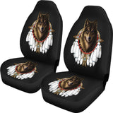 Wolf Dreamcatcher Native American Car Seat Cover 093223 - YourCarButBetter
