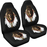Wolf Dreamcatcher Native American Car Seat Cover 093223 - YourCarButBetter